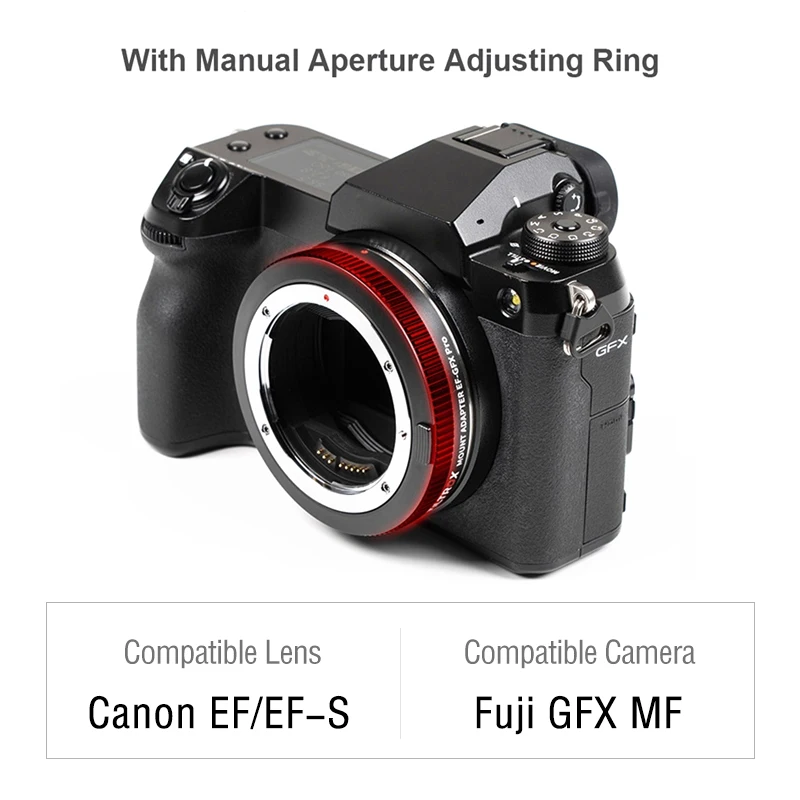 VILTROX EF-GFX Pro AF Lens Adapter with Stabilization & EXIF for Canon EF/EF-S t