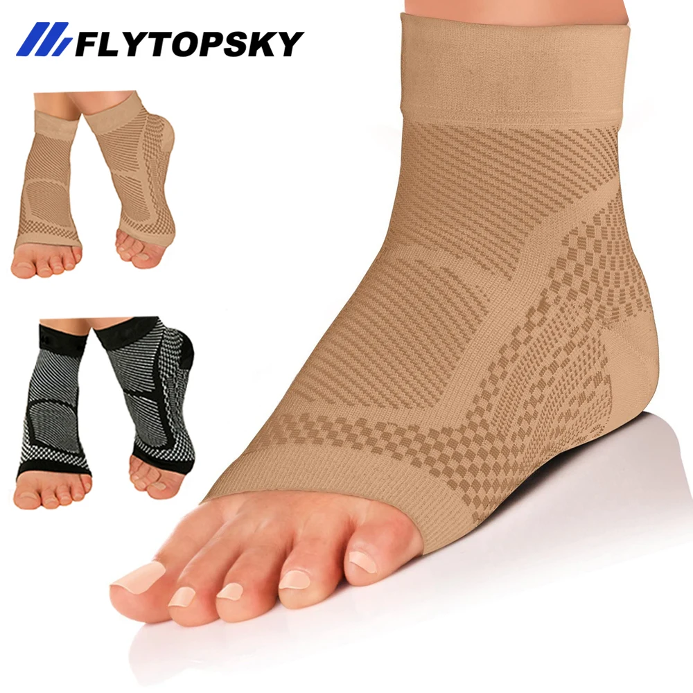 Compression Socks 1 Pair For Women & Men Plantar Fasciitis Ankle Compression Sleeve Arch Support Heel Pain Relief