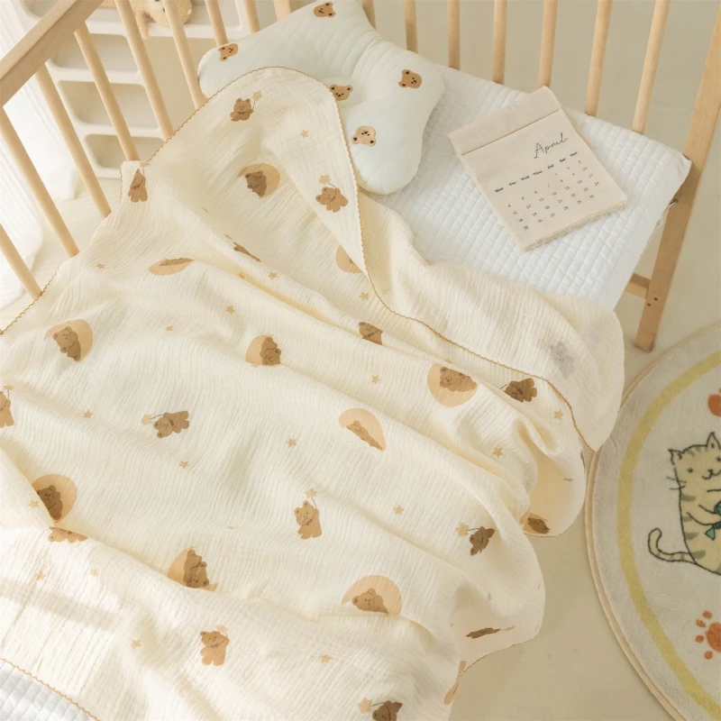 Cotton Muslin Swaddle Blanket for Baby Boys or Girls Swaddle Blanket Lightweight 5