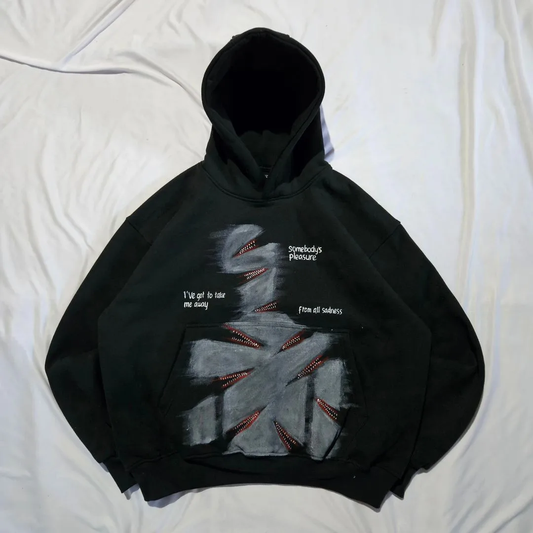 

Женский свитшот Y2k в стиле ретро, темный Женский пуловер с длинным рукавом, толстовка, куртка оверсайз, уличная одежда