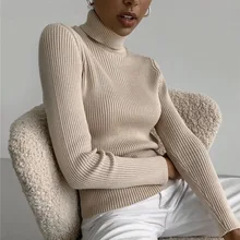 

Basic Turtleneck Women Sweaters Autumn Winter Tops Slim Women Pullover Knitted Sweater Jumper Soft Warm Pull