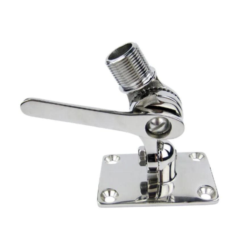 Marine vhf antenna Stainless Steel VHF Antenna Base Mount Adjustable Stanchion Base Mount Boat Accessories Marine 1PC