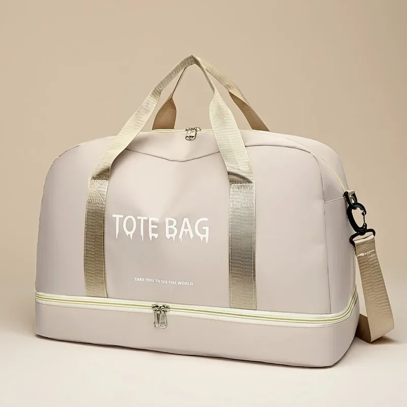 Multifunctional Large-Capacity Travel Duffle Bag with Adjustable Shoulder Strap, Durable Nylon Casual Gym Bag for Sports