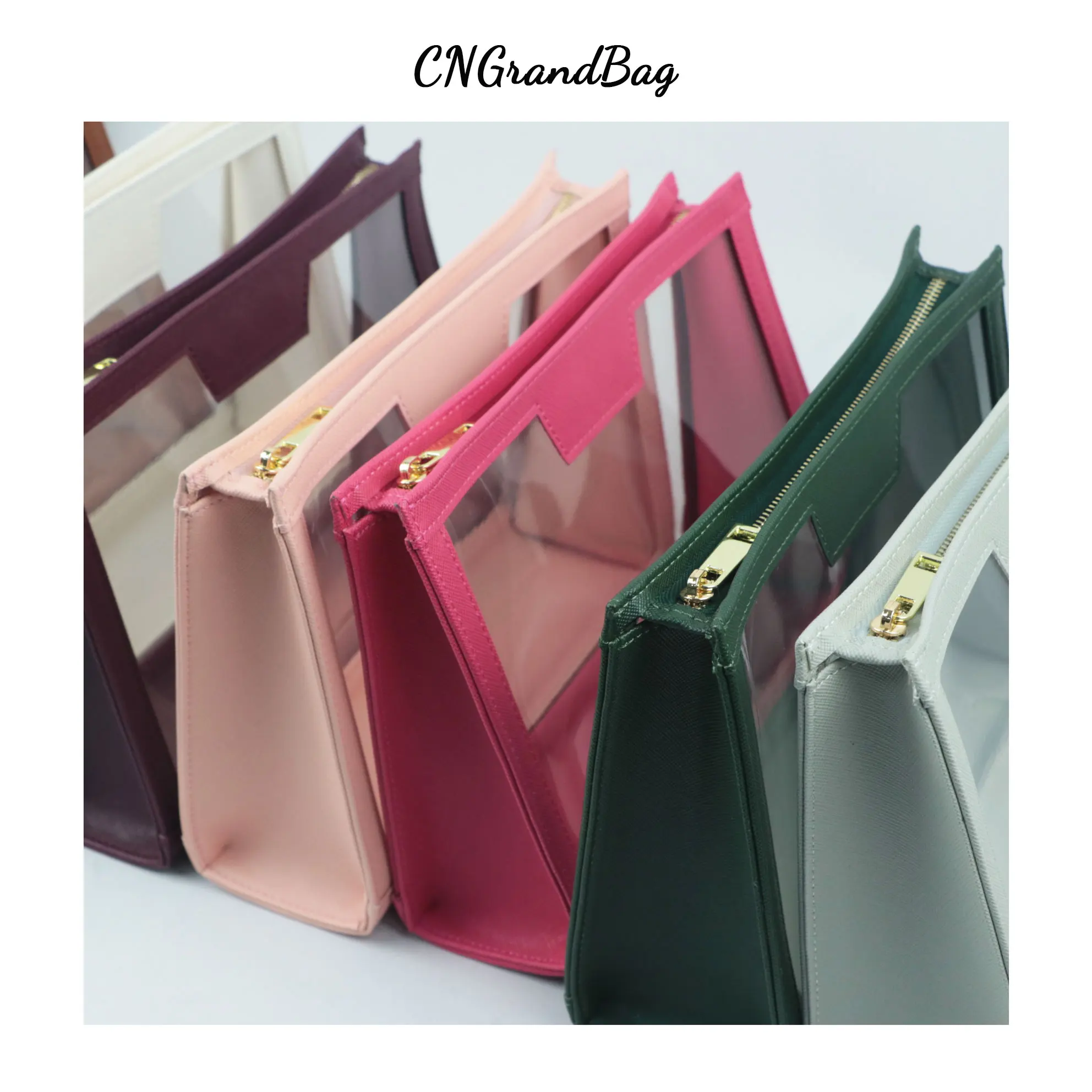 Customizable Letters Transparent PVC Cosmetic Bag for Women Waterproof Clear Makeup Bags Make Up Organizer Storage Wash Bag 3