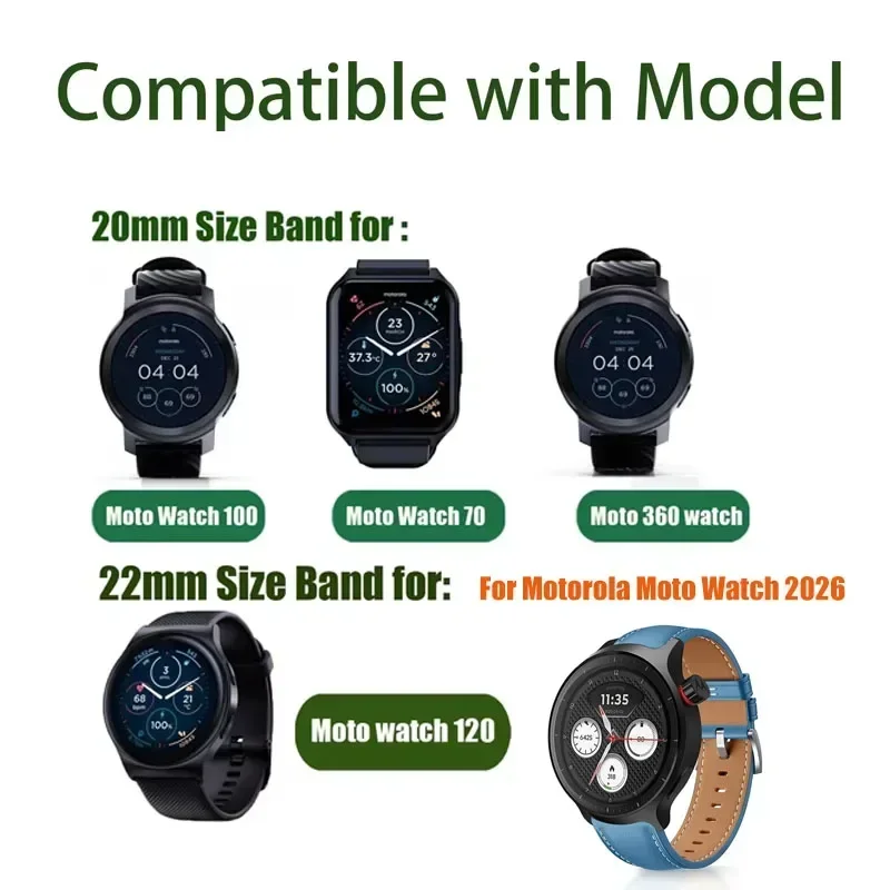 Silicone Sport Wrist Strap - 20mm/22mm Bracelet Band