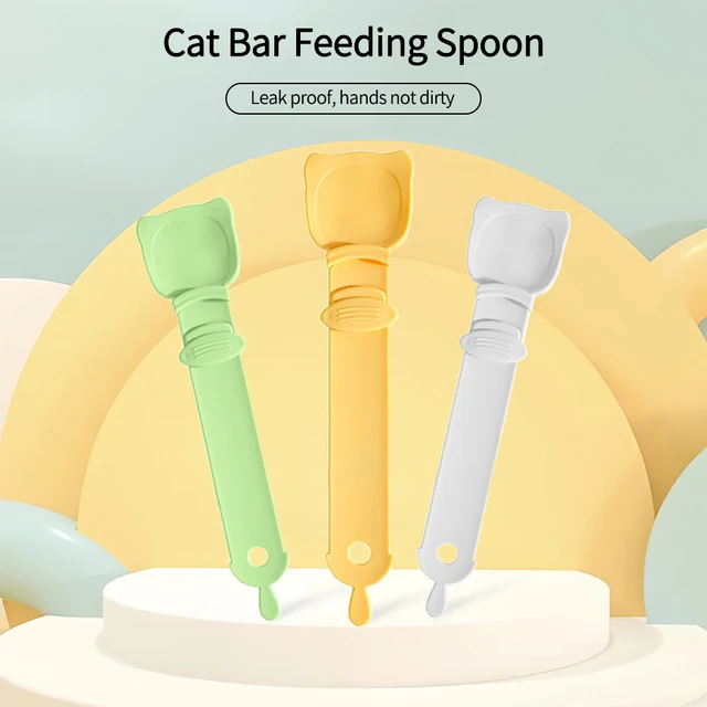 Cat Strip Squeeze Spoon Cat Strip Feeder for Feeding Wet Treats and Supplements Cat Feeder Pet Supplies