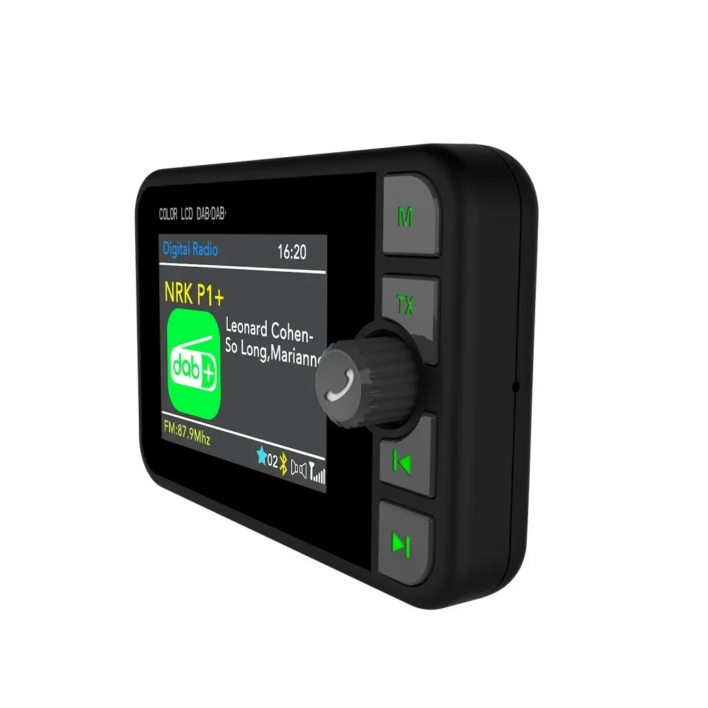 Car Radio Receiver 2.4'' Screen GPS Stereo Sound Digital Signal Antenna Broadcast Adapter AUX TF Card FM Transmitter