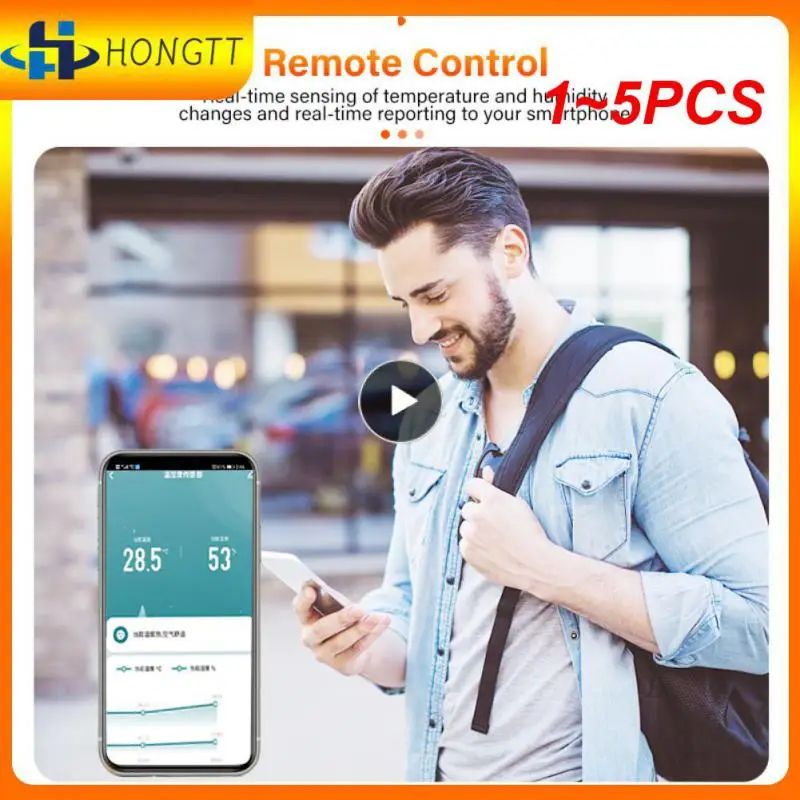 

1~5PCS Tuya Zigbee / WiFi Smart Temperature Humidity Sensor Indoor Hygrometer APP Remote Monitor Var Smart Life Works With Alexa