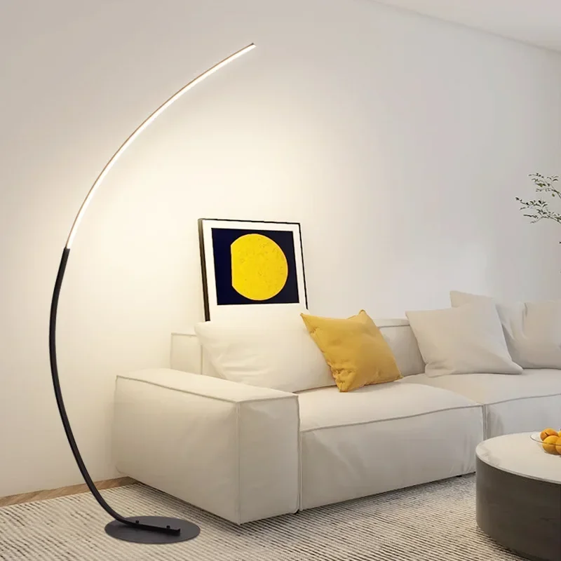 Modern Minimalist Nordic Fishing Living Room Floor Lamp Designer Art Model Room Creative Ins Vertical Bedside Standing Light LED