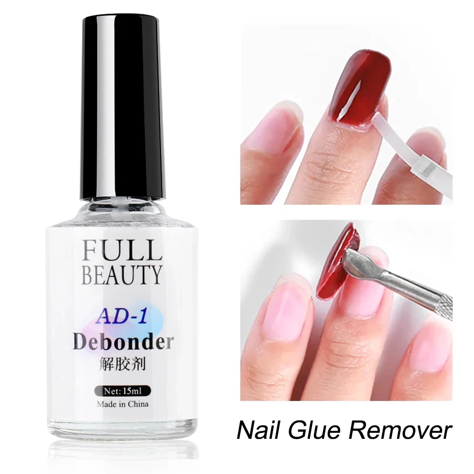 15mlNailGlueRemoverFalseNailTipsDebonderRemovingGelRhinestone