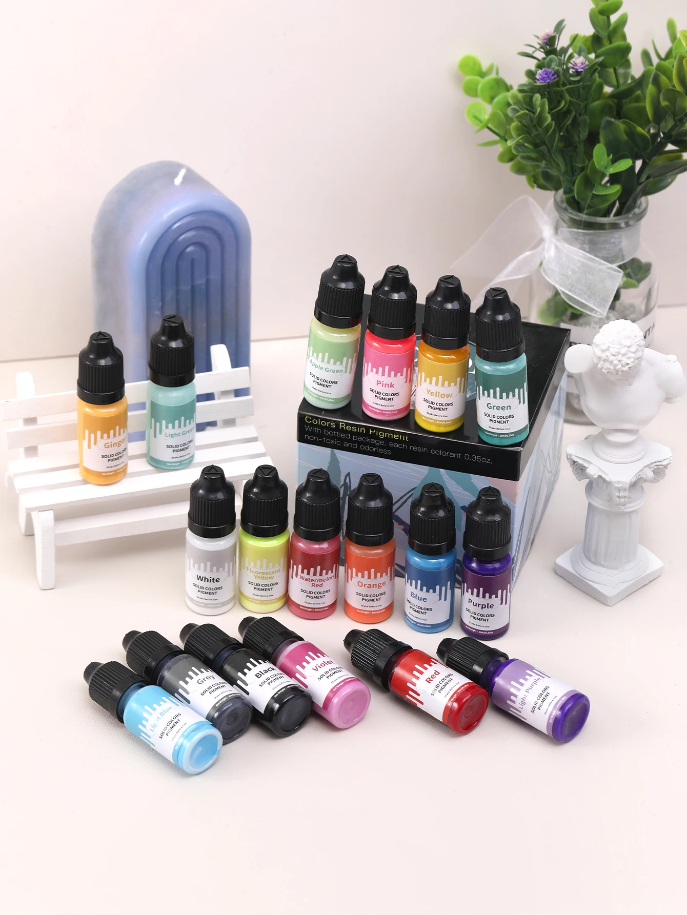 10ml/Bottle DIY Epoxy Resin Mold Aromatherapy Candle Liquid Pigments Resin Pigment Handmade Soap Gypsum Jewelry Making Pigment