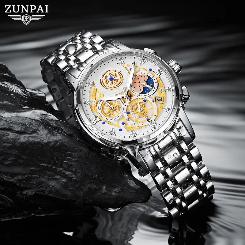 ZUNPAI 腕時計 メンズ Amazon | ZUNPAI 腕時計 メンズ 自動 ラグジュアリー ビジネス
