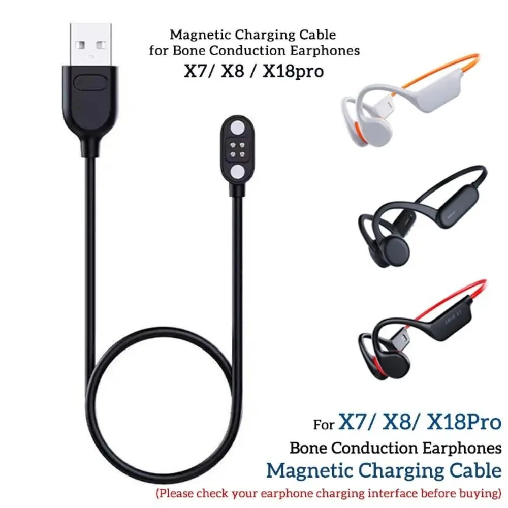 Magnetic Bone Conduction Earphones Charger 5V 1A USB Headphone Charger Waterproof Wireless Charging Cable for YUANS X7/X8/X18pro