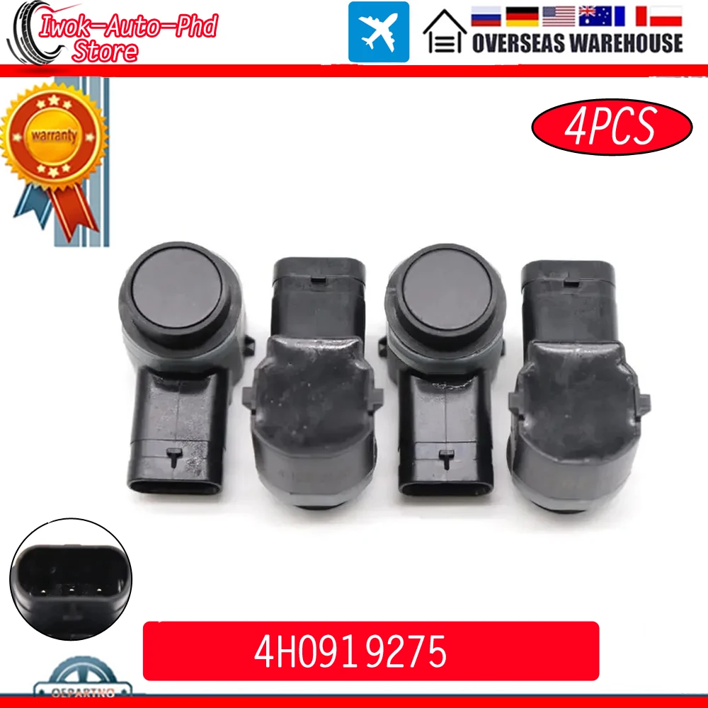 4pcs Car PDC Parking Sensor For Volkswagen Pas sat Go lf For Audi A4 S4 Q3 Seat Alhambra Altea Skoda Superb 3C0919275S 4H0919275