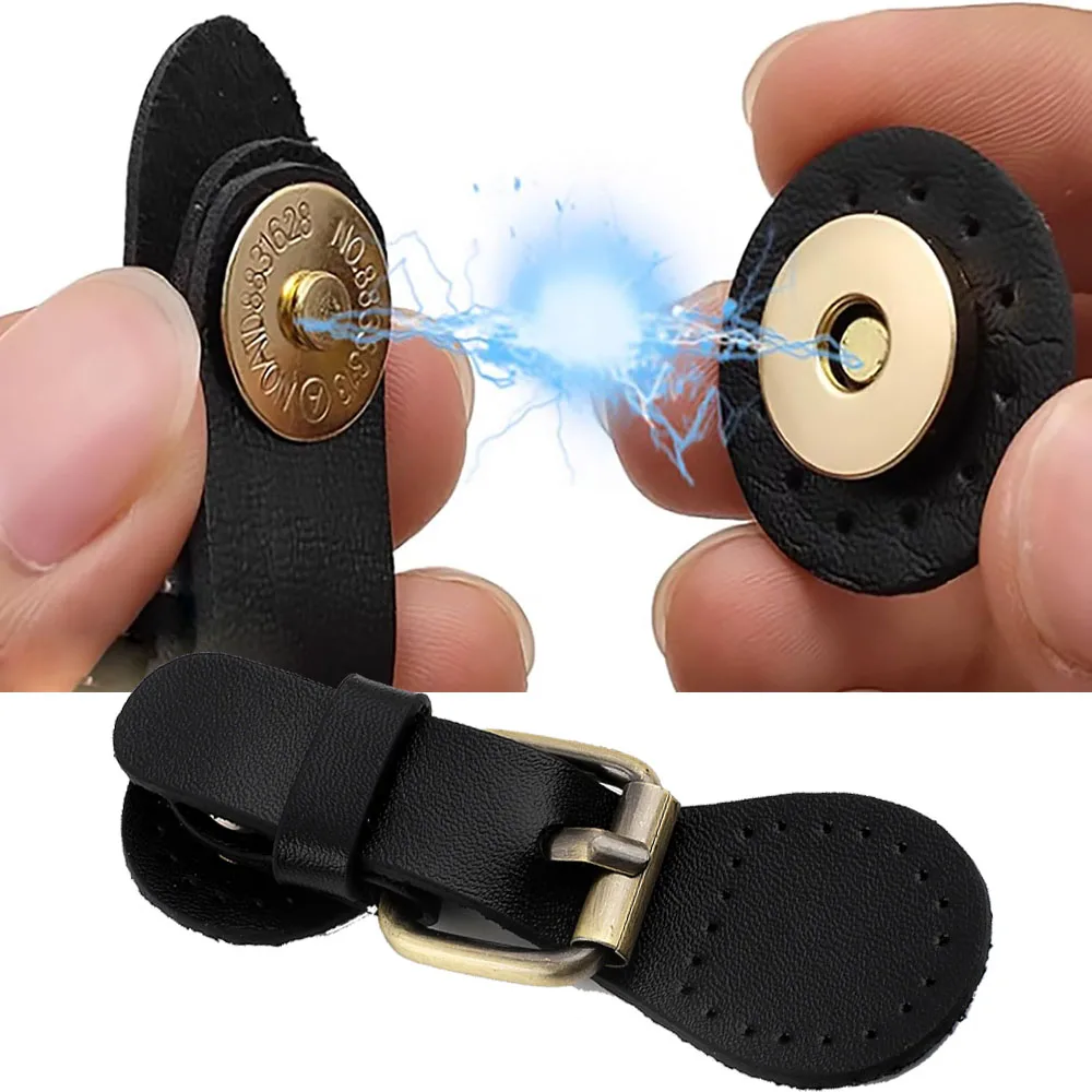 2pcs Leather Bag Snap Buckles Sew on Snaps Button Magnetic Closure Fasteners for Women DIY Handbag Backpack Clothes Accessories