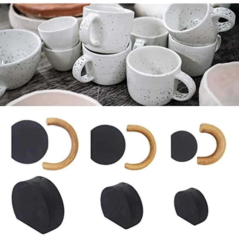 12pcs/set Pottery Mug Handle Molds for Clay Small Mug Handle Forms Mug Handle Making Tool for
