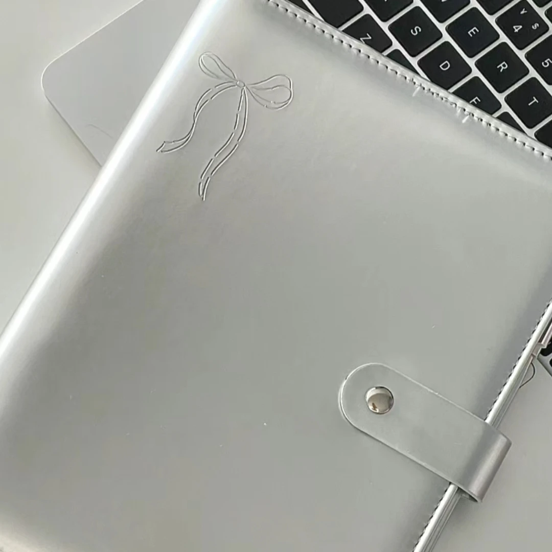 シルバー Pu レザーバインダー A5 フォトカードホルダー Kpop