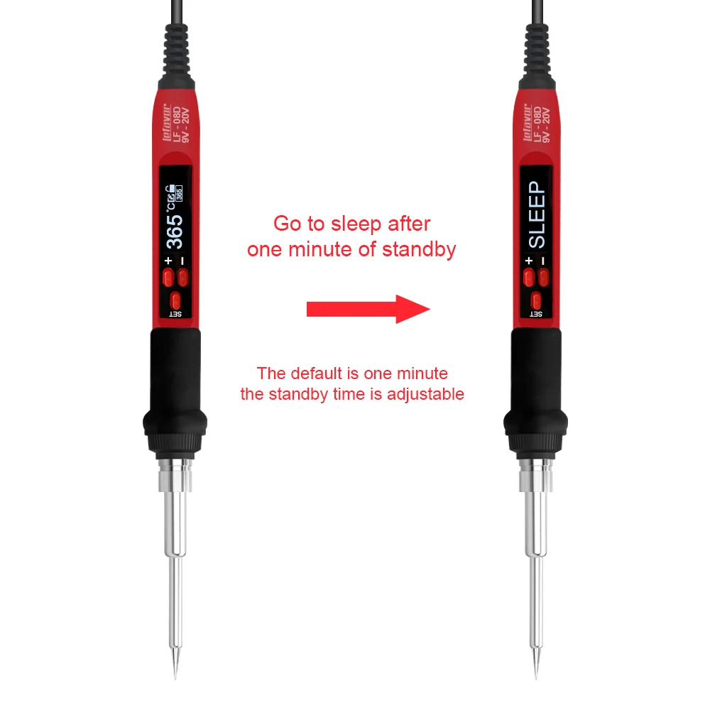 미니 전기 납땜 인두 스테이션, 온도 조절 가능, 야외 DIY 납땜 도구, 65W USB 디지털 납땜 인두
