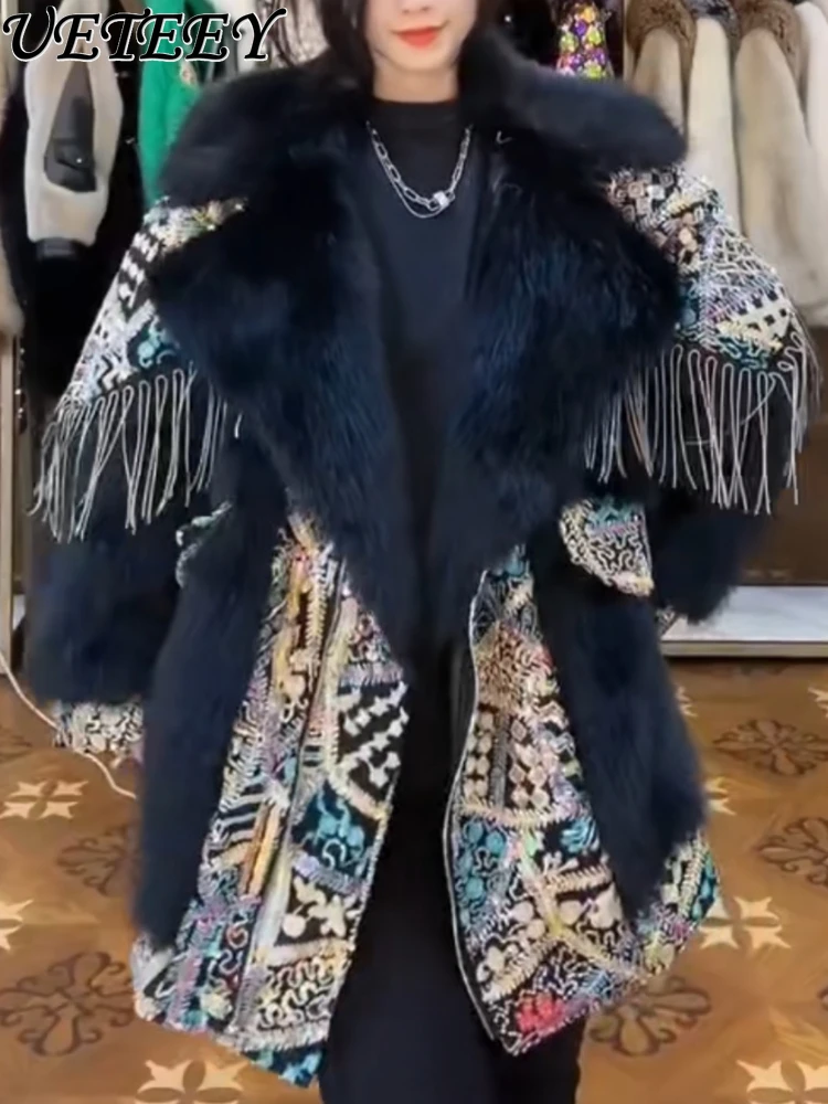 

Новинка 2023, зимняя модная двухсторонняя шерстяная кожаная шуба Toka в европейском стиле с длинными рукавами, плотный дизайн, Повседневная теплая шуба из искусственного меха