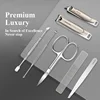 7Pcs High-Quality Manicure Set Color Contrast Sets Nail Clippers Cutter Tools Kits Stainless Steel Pedicure Travel Case for man 2