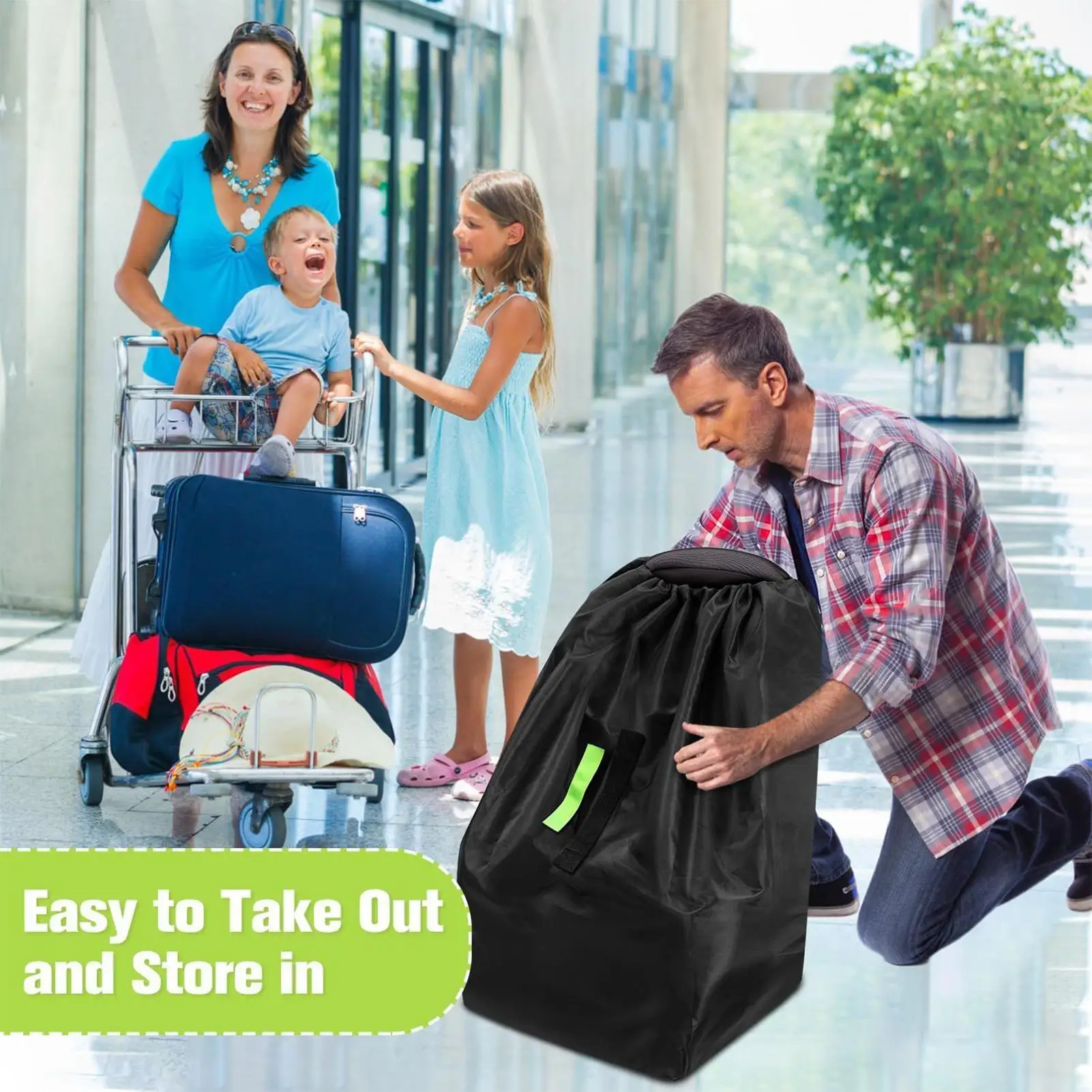 new Car Seat Airplane Travel Bag Heavy Duty Carseat Cover Travel Bag Waterproof Spacious Carrier Accessories For Family Teen