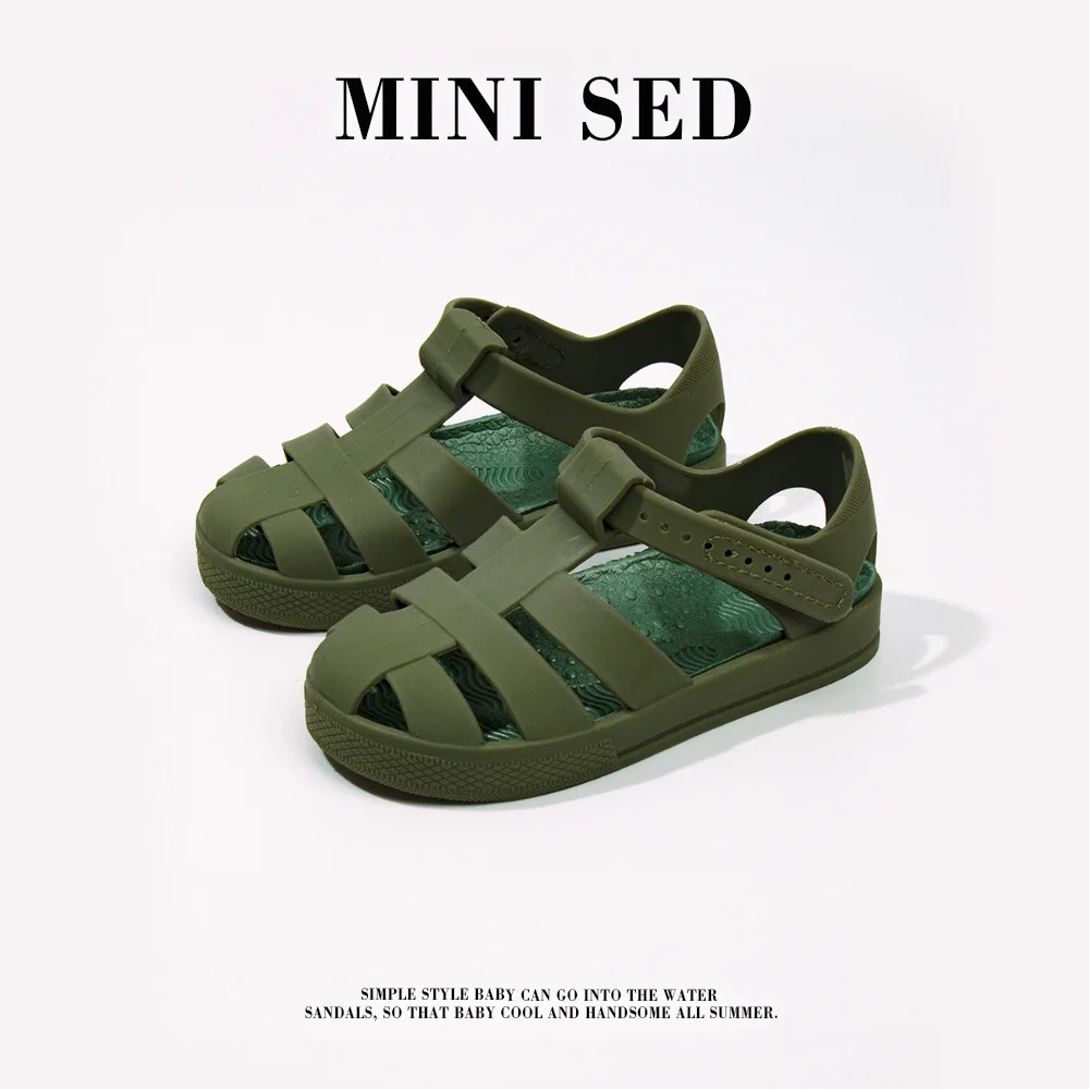 Mini Sed Children Summer Roma Saandal Girl Classical Fashion Candy Shoes Boy Simple Caual Beach Sandals SO142 baby shoes kids shoes children sandals kids sandals beach shoes