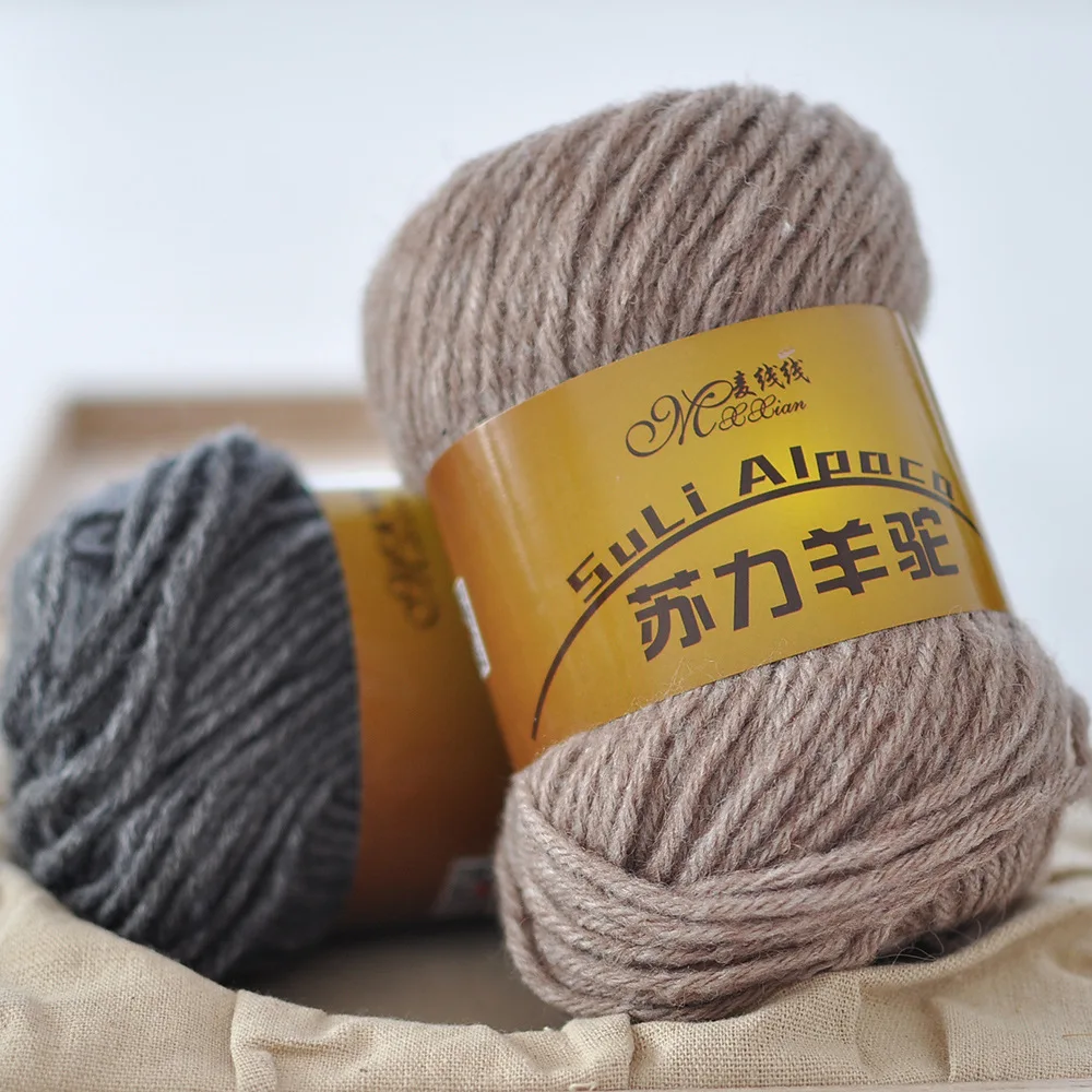 

Knitting Yarn 25%alpaca 25%wool 50% Acrylic DIY Hand Woven Crochet Scarf Coat Wool Threads Needle Thread Wool Balls 100g/ball