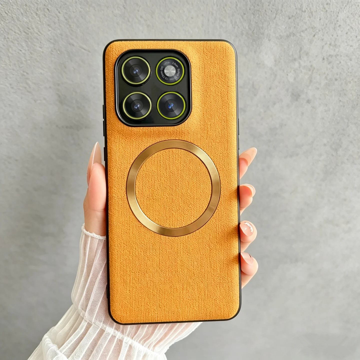 Advanced Business Fabric Texture Leather Case with Magsafe Wireless Charging Compatibility