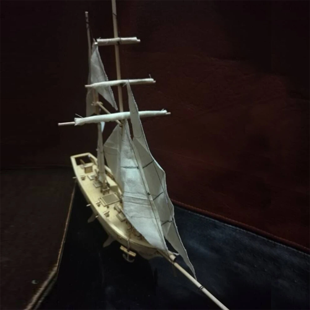 1:100 Scale Wooden Wood Sailboat Ship Kits Home DIY Model Home Decoration Boat Gift Toy for Kids