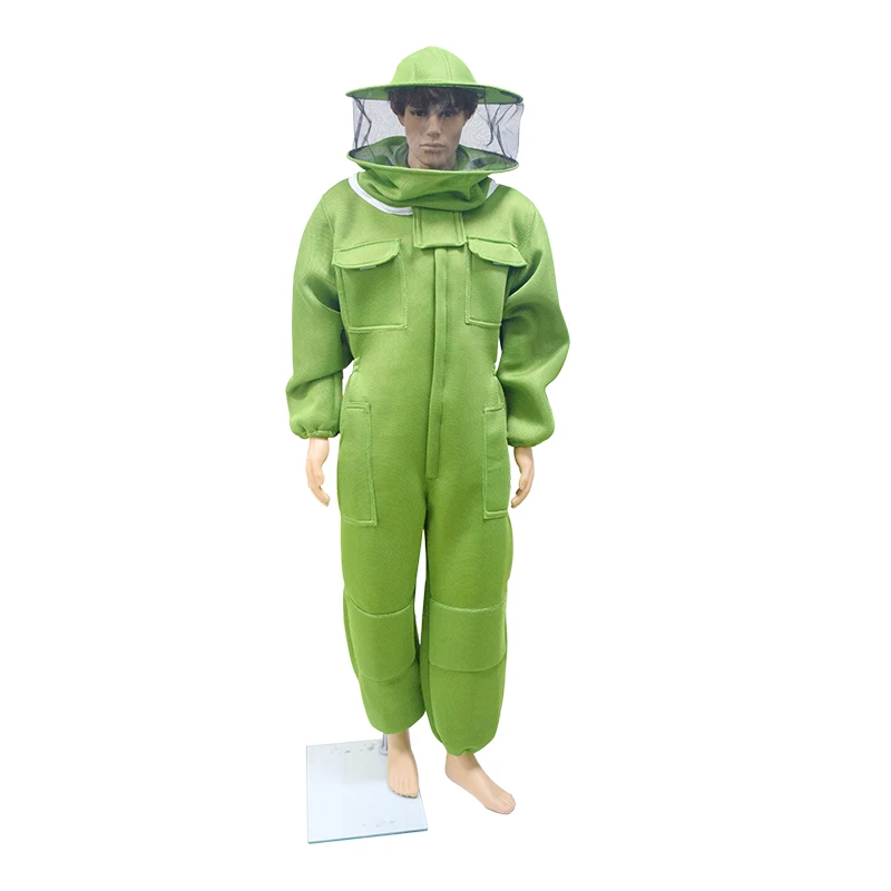 Traje de abeja de grado profesional preferido, tela de algodón de aire 3D, ropa protectora de apicultura de cuerpo completo, trajes de apicultor, equipo