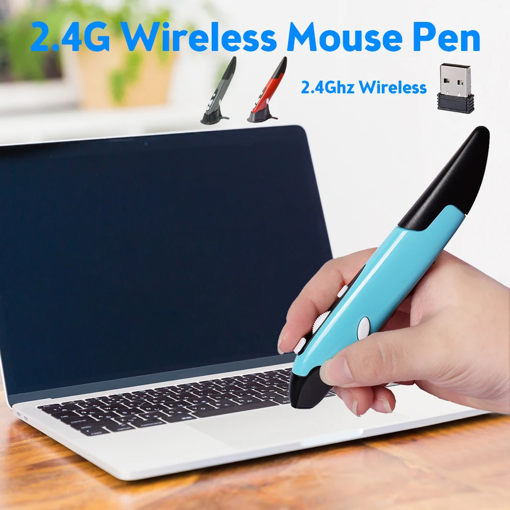 2.4G Wireless Mouse Pen Creative Vertical Pen-Shaped Stylus Practical Mouse Pen Battery for PC And Laptop Mice wireless mouse