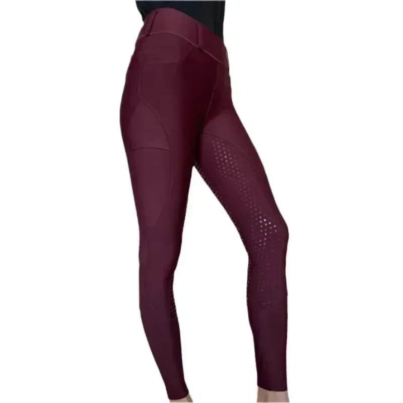 Black Full Seat Silicone Equestrian Breeches Anti-pilling Horse Riding Tights Women  Riding Pant Equestrian Clothes 3