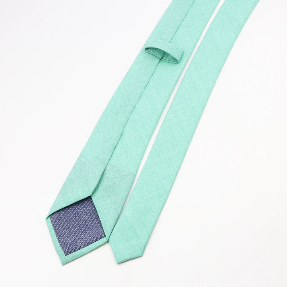 Neck Tie Solid Color Cotton Necktie 6.5cm