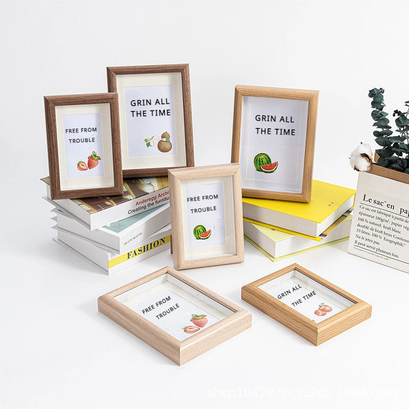 벽걸이 나무 사진 프레임, 내부 깊이 1.5cm, 13x18, 15x20 거실 디스플레이용, 7 인치, 8 인치, 1 개