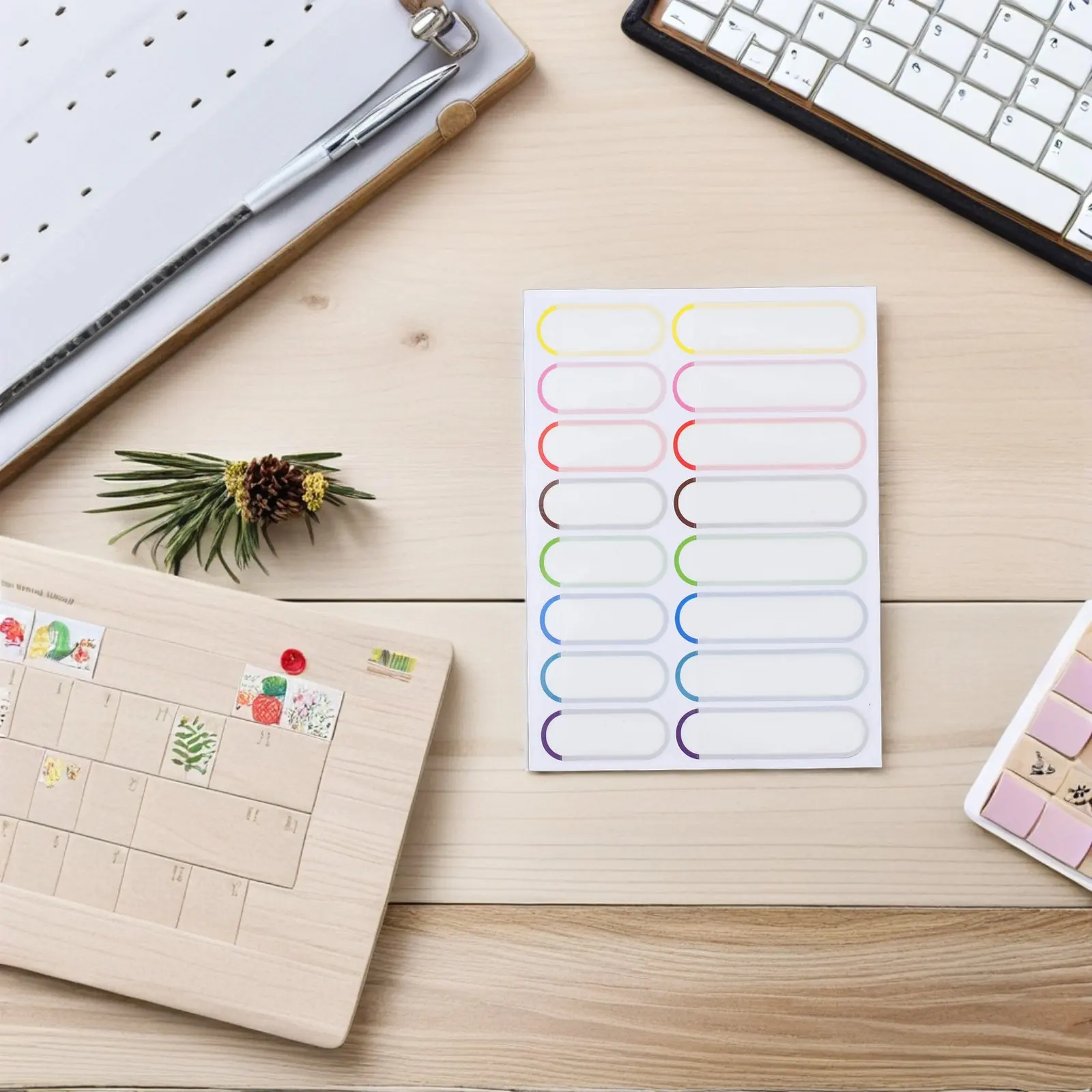 20매 방수 이름표 자체 접착식 대형 어린이용 병 스티커 식기세척기 사용 가능 보육원 여행 학교 컵용