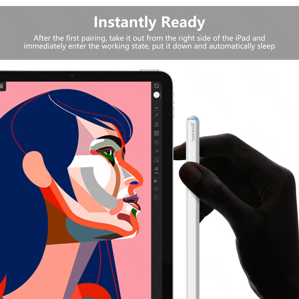 para Apple Pencil com Carregamento sem Fio para Ipad Lápis Palma Rejeição Inclinação Caneta para Ipad ar Pro 11 12.9 Mini Stylus - Imagem 3