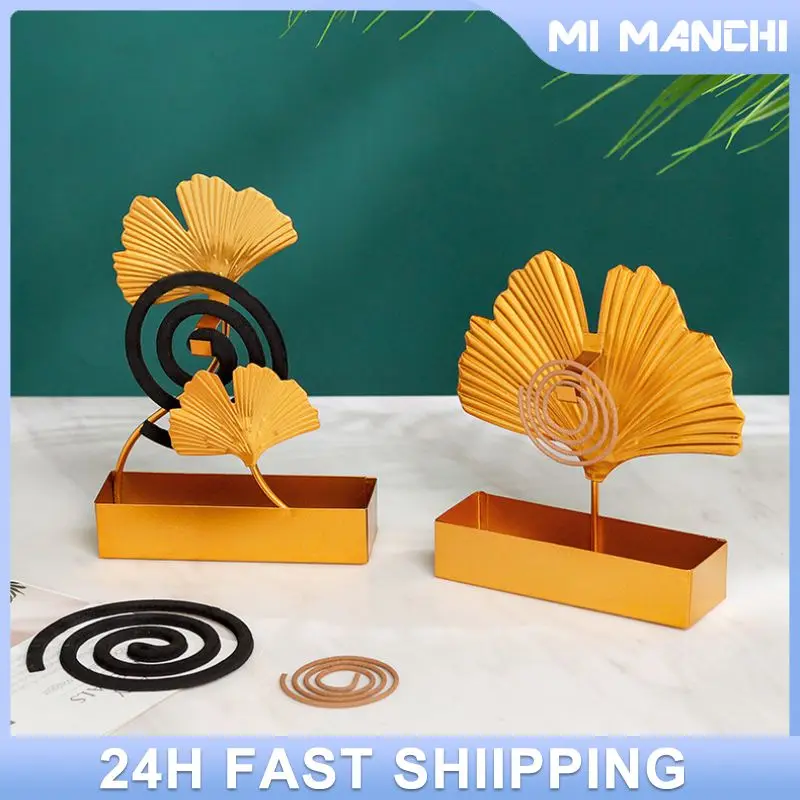 

Ginkgo Leaf Mosquito Coil Holder Portable Hanging Mosquito Coil Shelf Innovative Home Sandalwood Mosquito Repellent Coil Holder