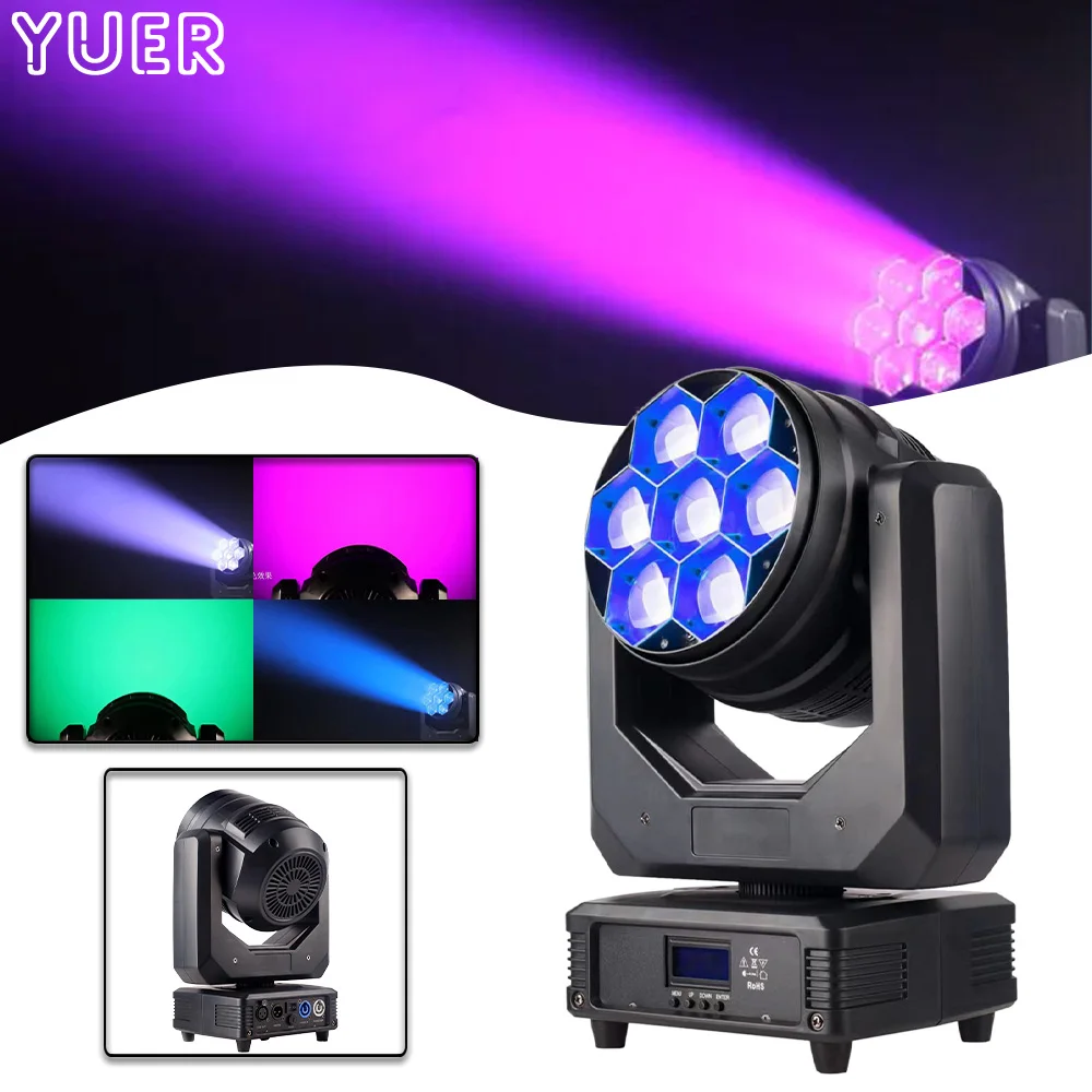 LED RGBW Moving Head 7x40w Wedding Decoration Wall Washing Beam Zoom Stage Lights For Dj Disco Party Projector DMX512 Music Lamp