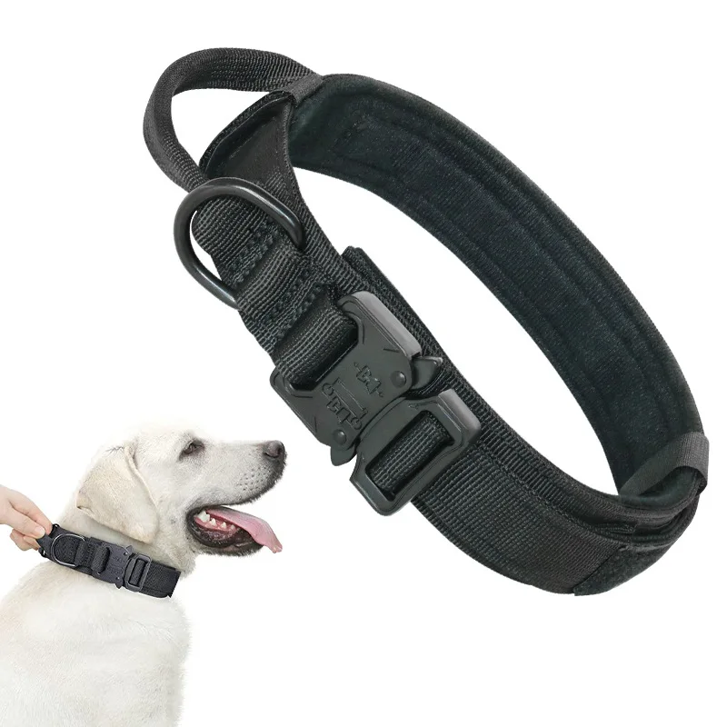 thumbnail image 1 of Juego de correa y Collar táctico para perros, herramientas de entrenamiento militar ajustables para exteriores, suministros de liberación rápida para perros medianos y grandes, 1 of 5