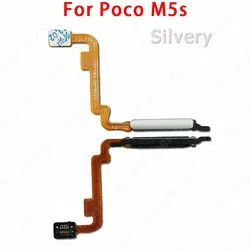 Fingerprint Sensor Home Button Ribbon Flex Cable Replacement Spare Part (Poco M5s Silver)