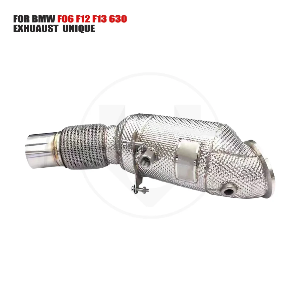

UNIQUE Exhaust System High Flow Performance Downpipe for BMW F06 F12 F13 630 640i 640Li Car Accessories With Catalytic Converter