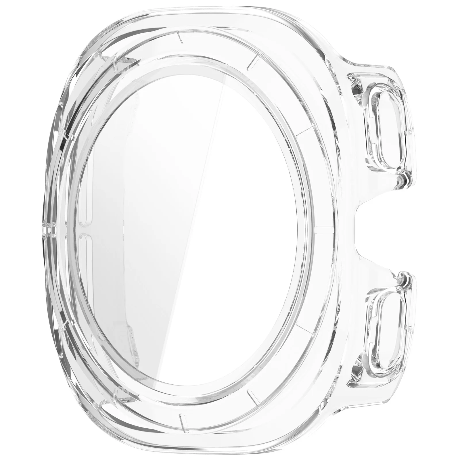 Premium Clear Resin Strap with Protective Cover & Tempered Glass Film
