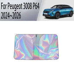 Premium Car Sun Visor Auto Front Windshield Sunshade Heat Insulation Summer Accessory (For 3008 2024 - 2026)