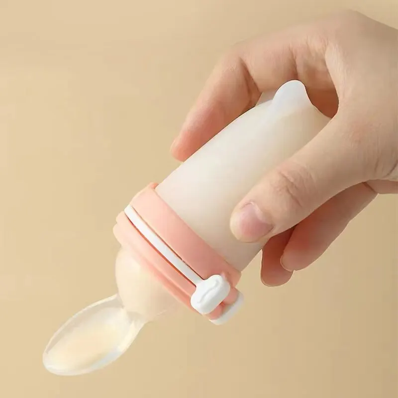 Baby Spoon Feeder Silicone Spoon Feeding Medicine Baby Cutlery 1PCS
