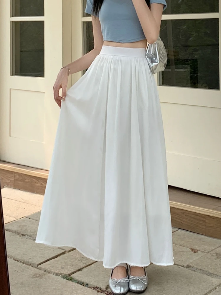 Jupe blanche à taille basse SHUSHU/TONG en solde