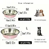 Cat bowl stainless steel dog basin new printed pet supplies dog bowl silicone bottom non-slip pet drinking water feeding bowl 6