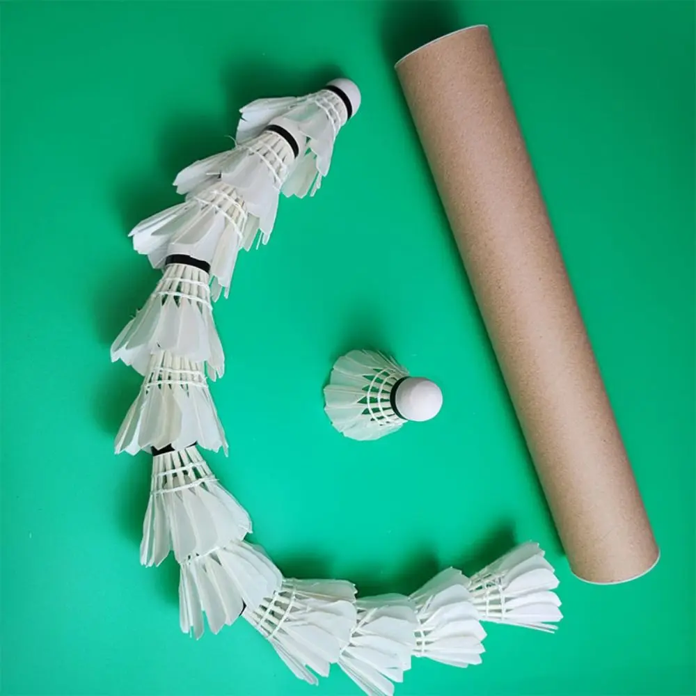 3/6/12Pcs Professional Badminton Shuttlecock White Goose Feather Durable Badminton Balls Training Sport Accessories