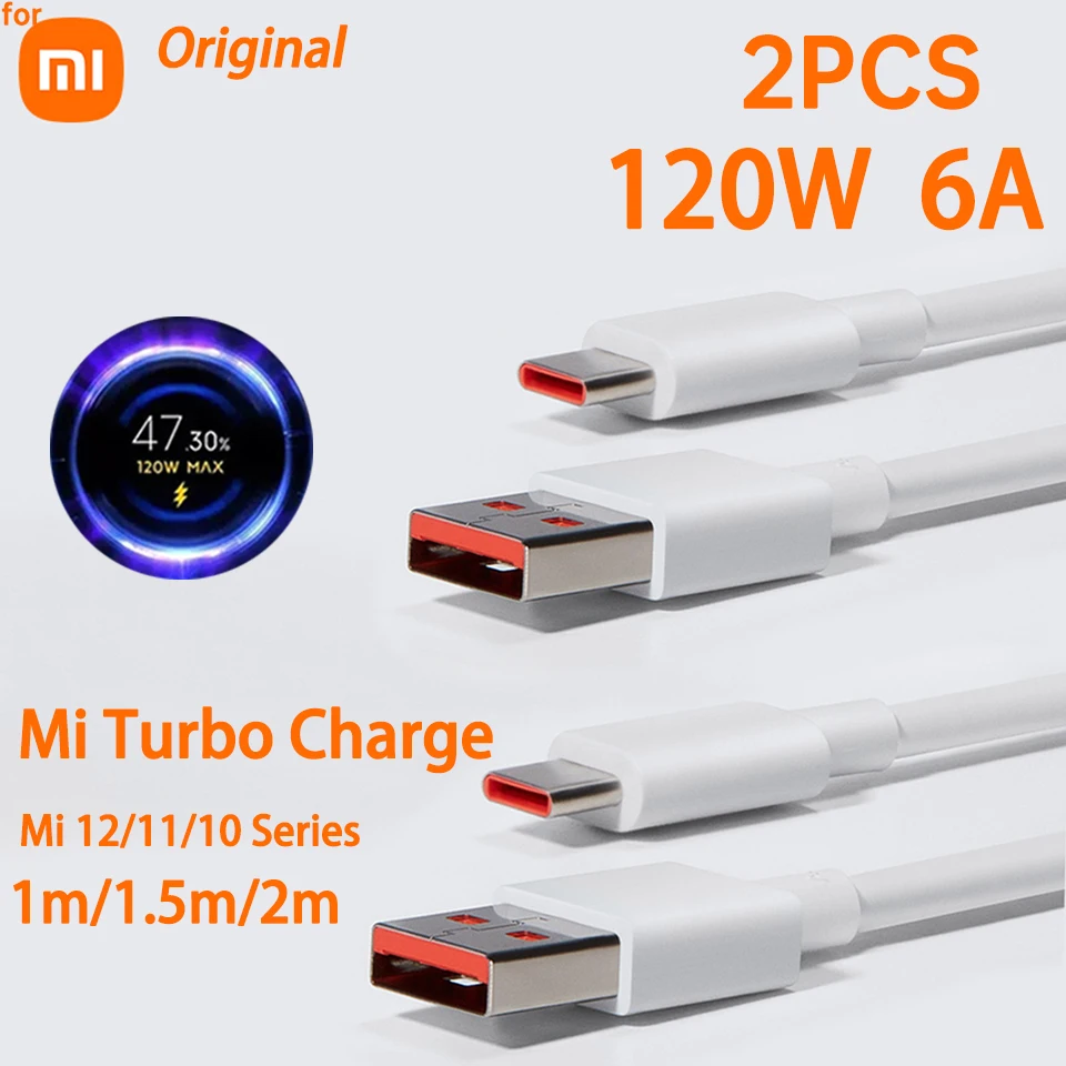 Xiaomi-Cable USB tipo C Original, cargador Turbo de teléfono, 6A, USBC, carga  rápida, Kabel Redmi K40 Pro + Note 10 Mi 11 PD, 120W - AliExpress