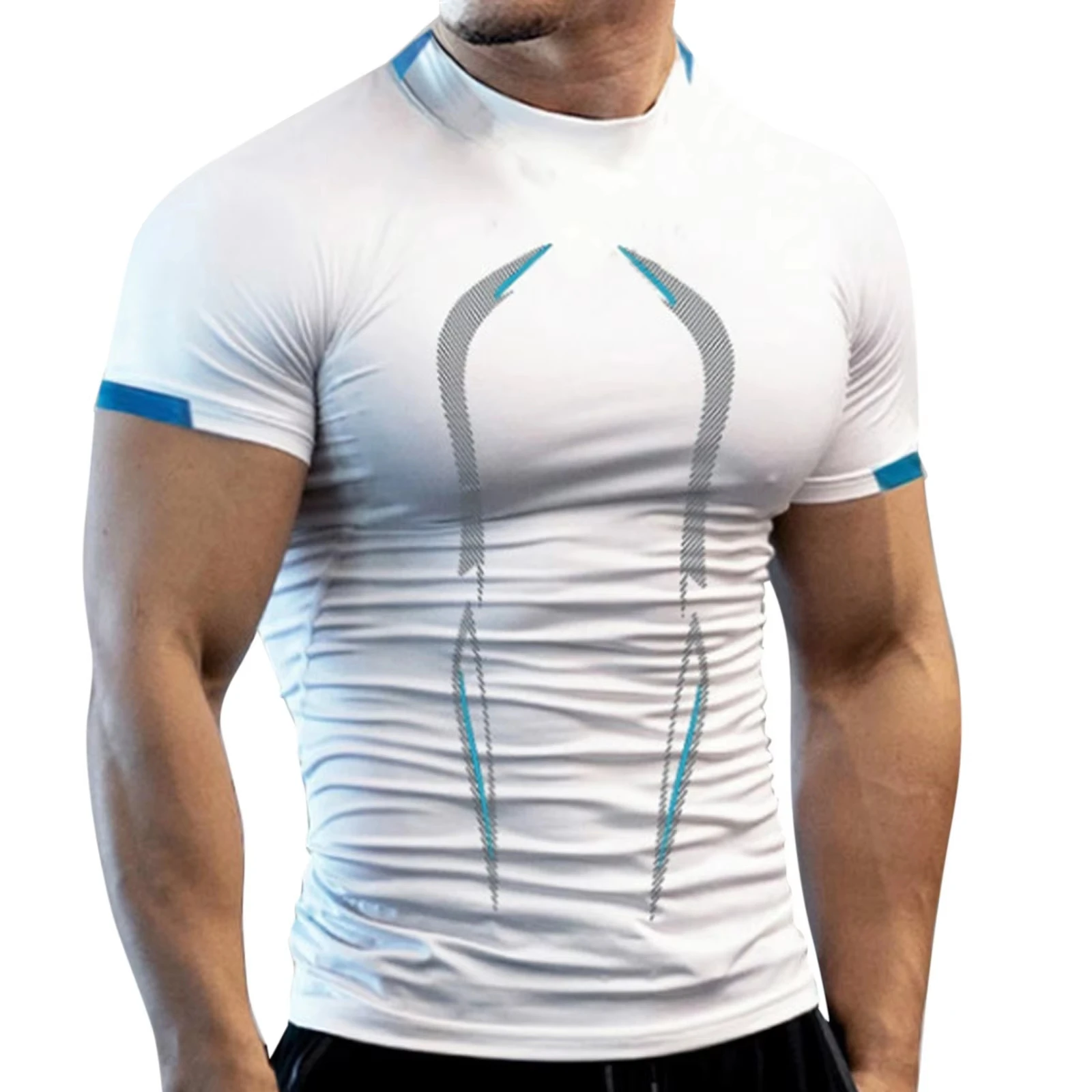 New Summer Gym Breathable T Shirt Men Quick Drying Jogging TShirt Men Training Tees Fitness Tops Running Summer Clothes