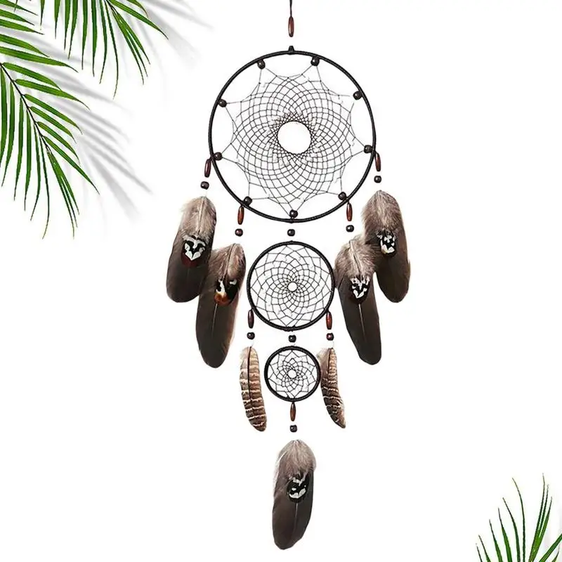 

Ловцы снов ручной работы, Ловец снов, ручная работа, Искусственное перо для детей, мальчиков, девочек, спальни, настенные подвесные украшения